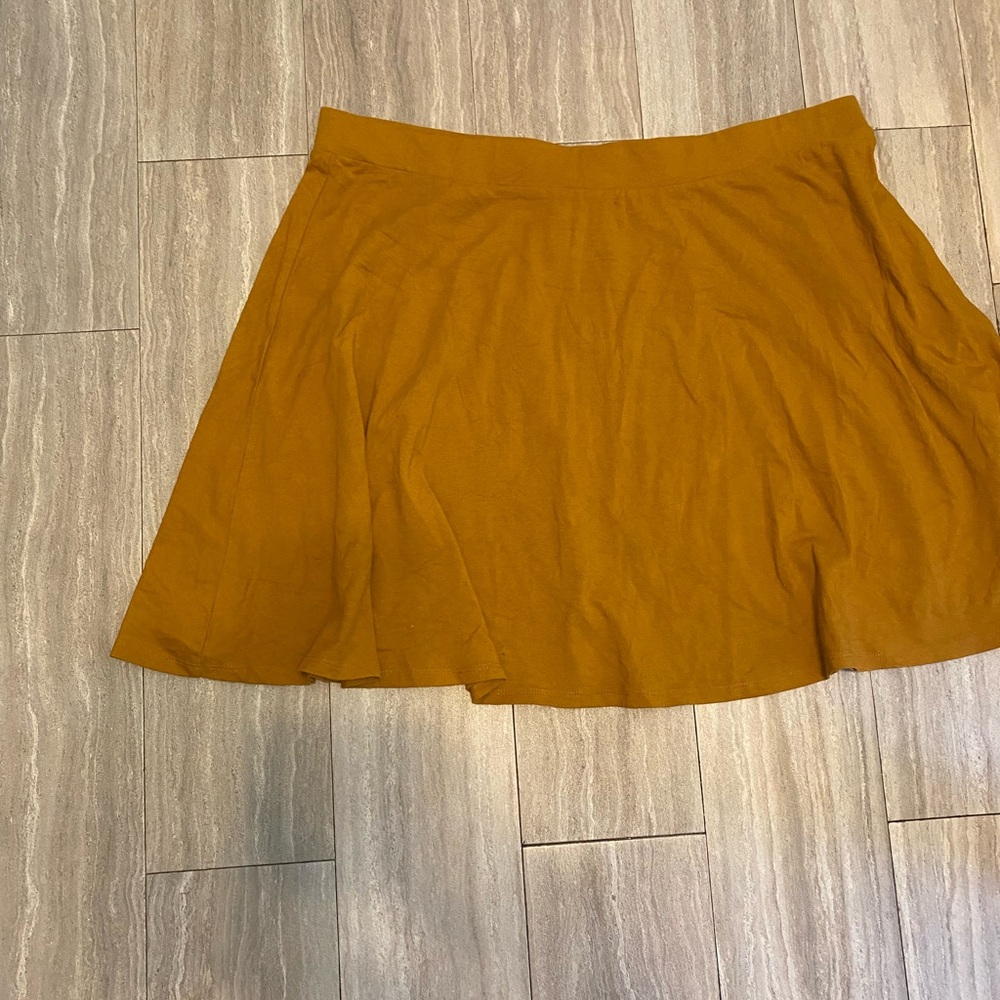 Forever 21 women’s 3XL Mustard A-Line Women's Skirt skater 90s Y2k